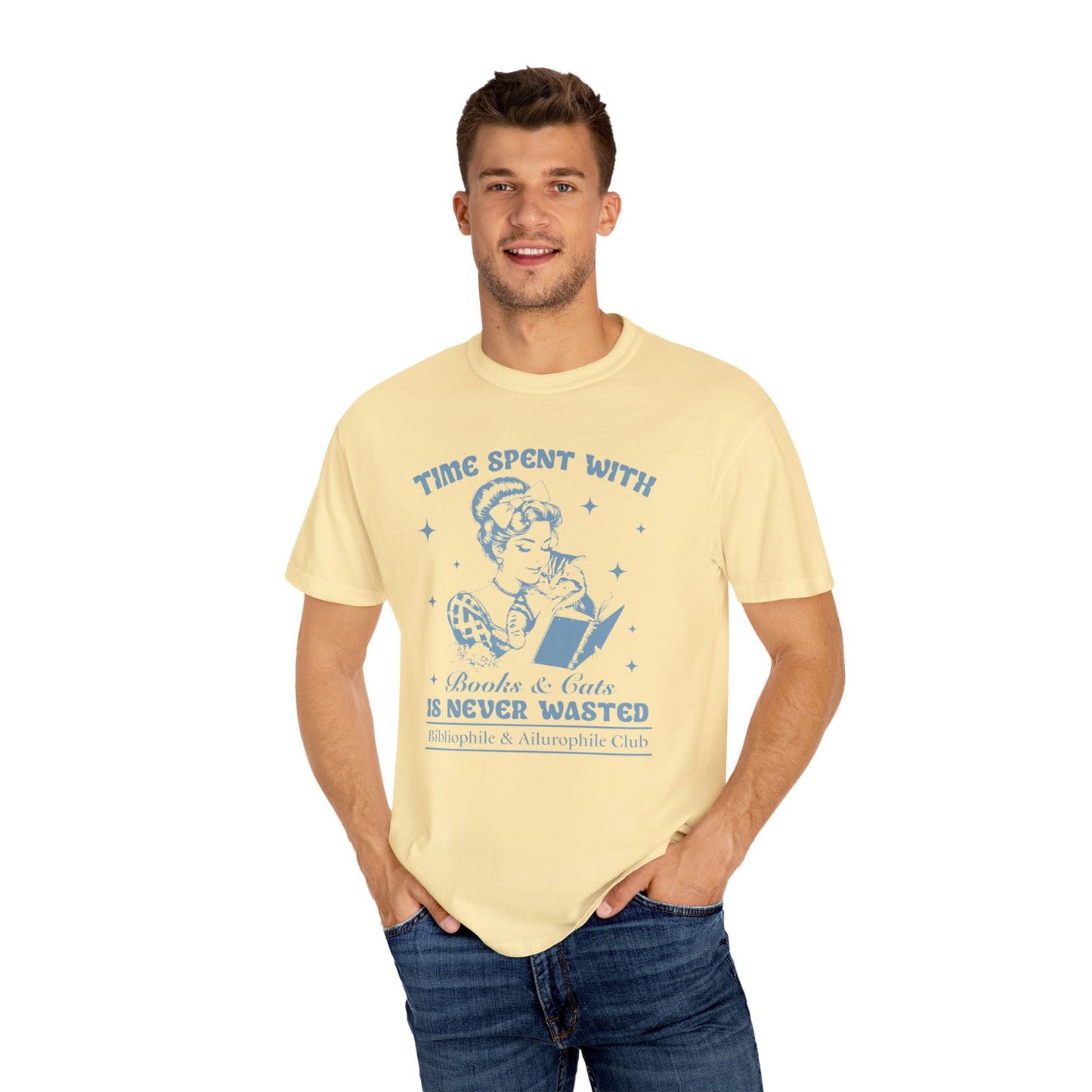 Books And Cats Retro TShirt Bookish Cat Lover Shirt Reader Lover Bookish Gift For Librarian Shirt Romance Fantasy Trending Now Book Club T-Shirt Printify