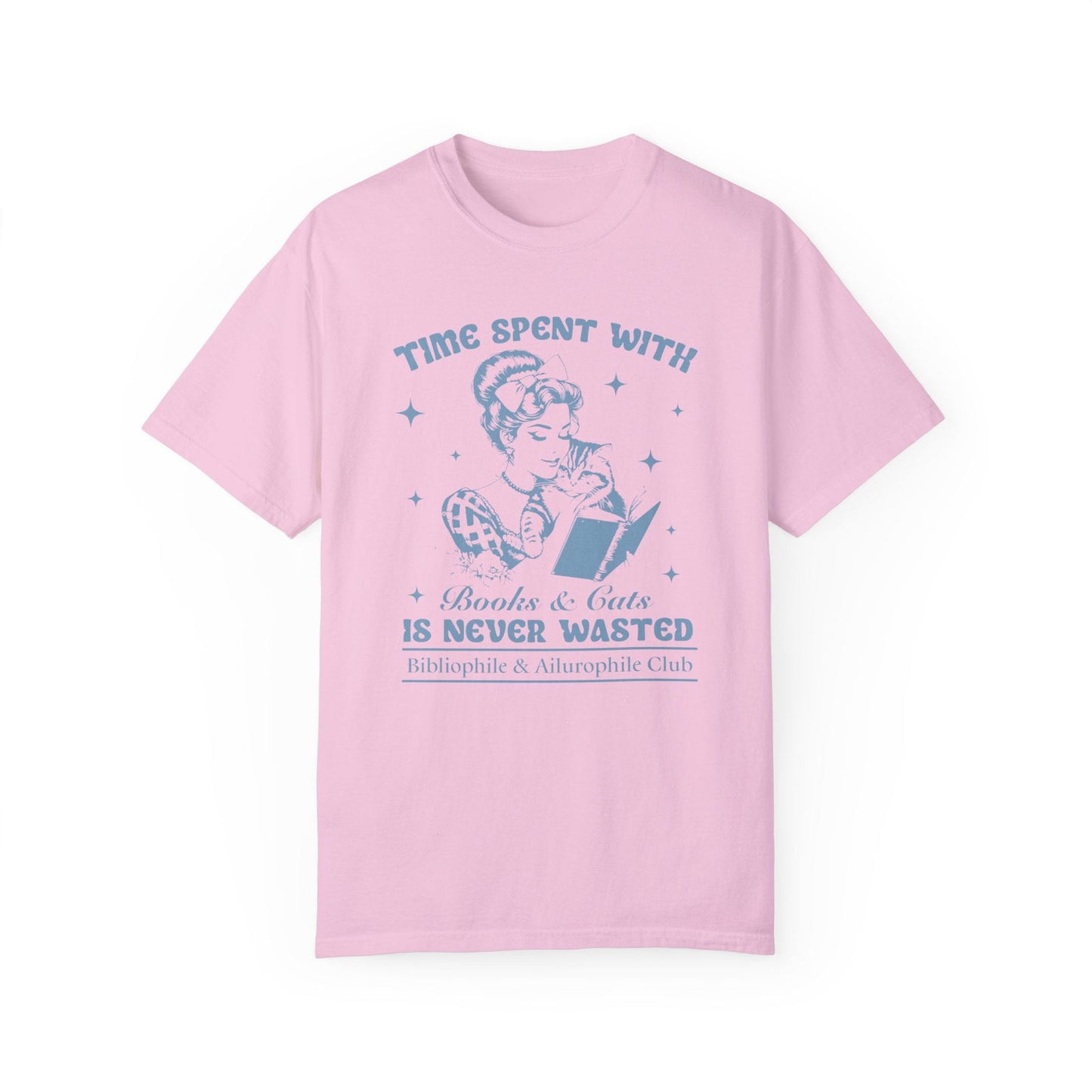 Books And Cats Retro TShirt Bookish Cat Lover Shirt Reader Lover Bookish Gift For Librarian Shirt Romance Fantasy Trending Now Book Club T-Shirt Printify