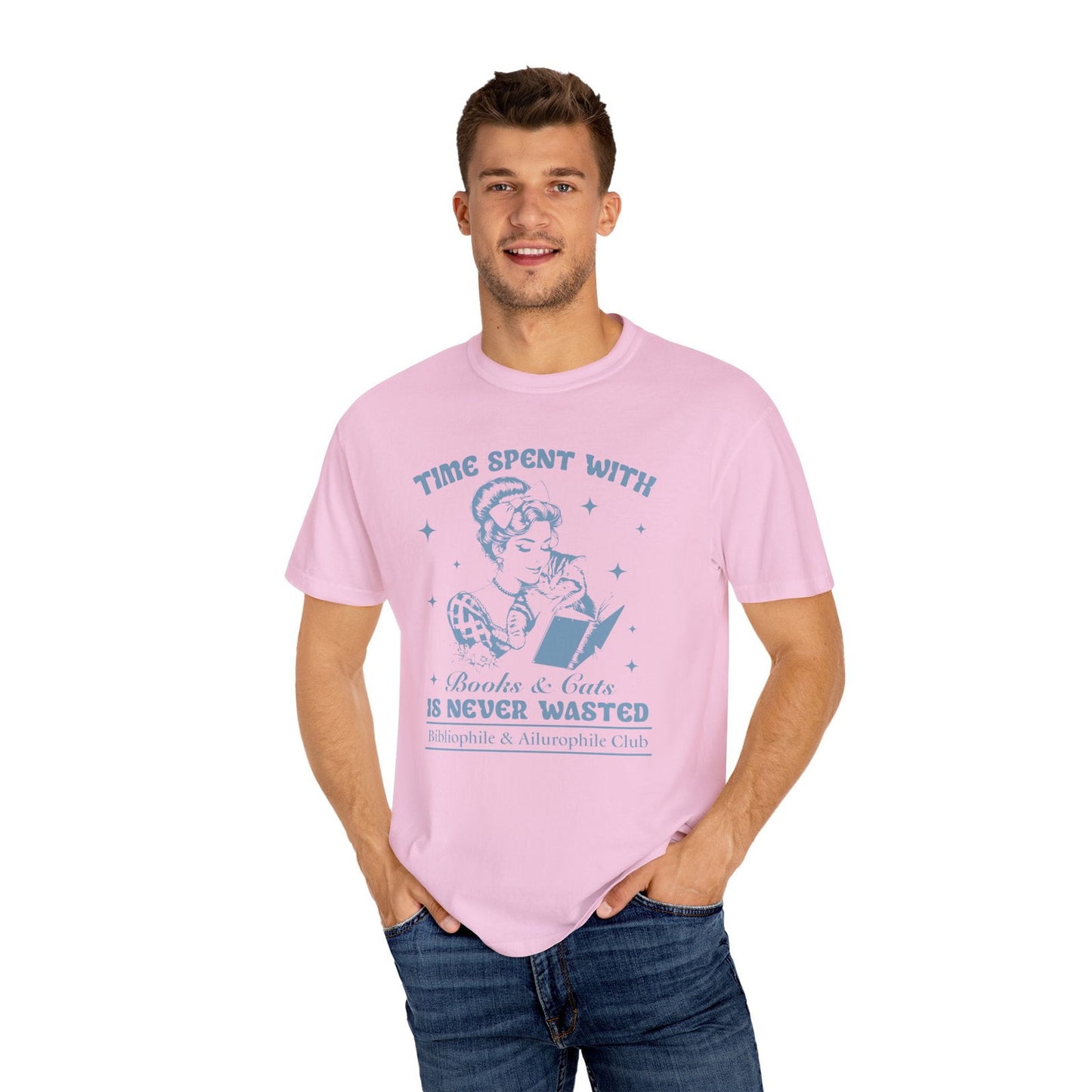 Books And Cats Retro TShirt Bookish Cat Lover Shirt Reader Lover Bookish Gift For Librarian Shirt Romance Fantasy Trending Now Book Club T-Shirt Printify