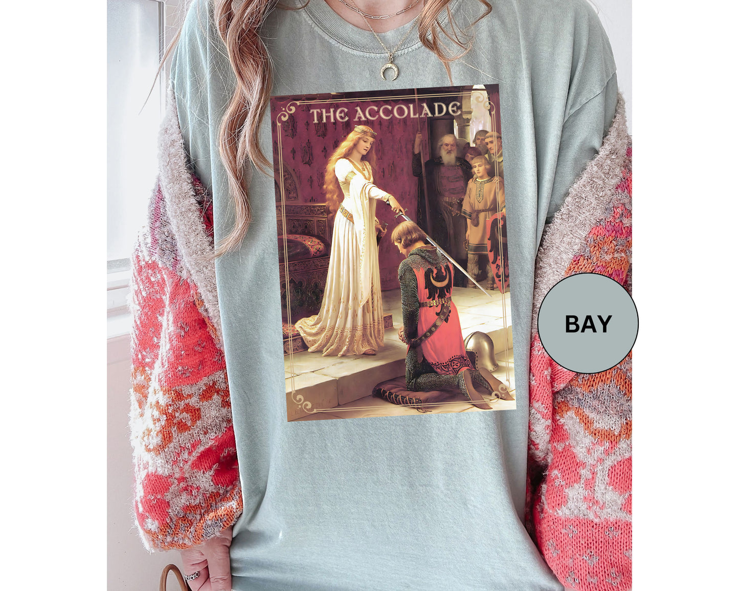 Renaissance The Accolade Print T-Shirt King Arthur And His Knights Renfaire Theme Gift Comfortable Medieval Festival Shirt Art Lover Gift T-Shirt Printify