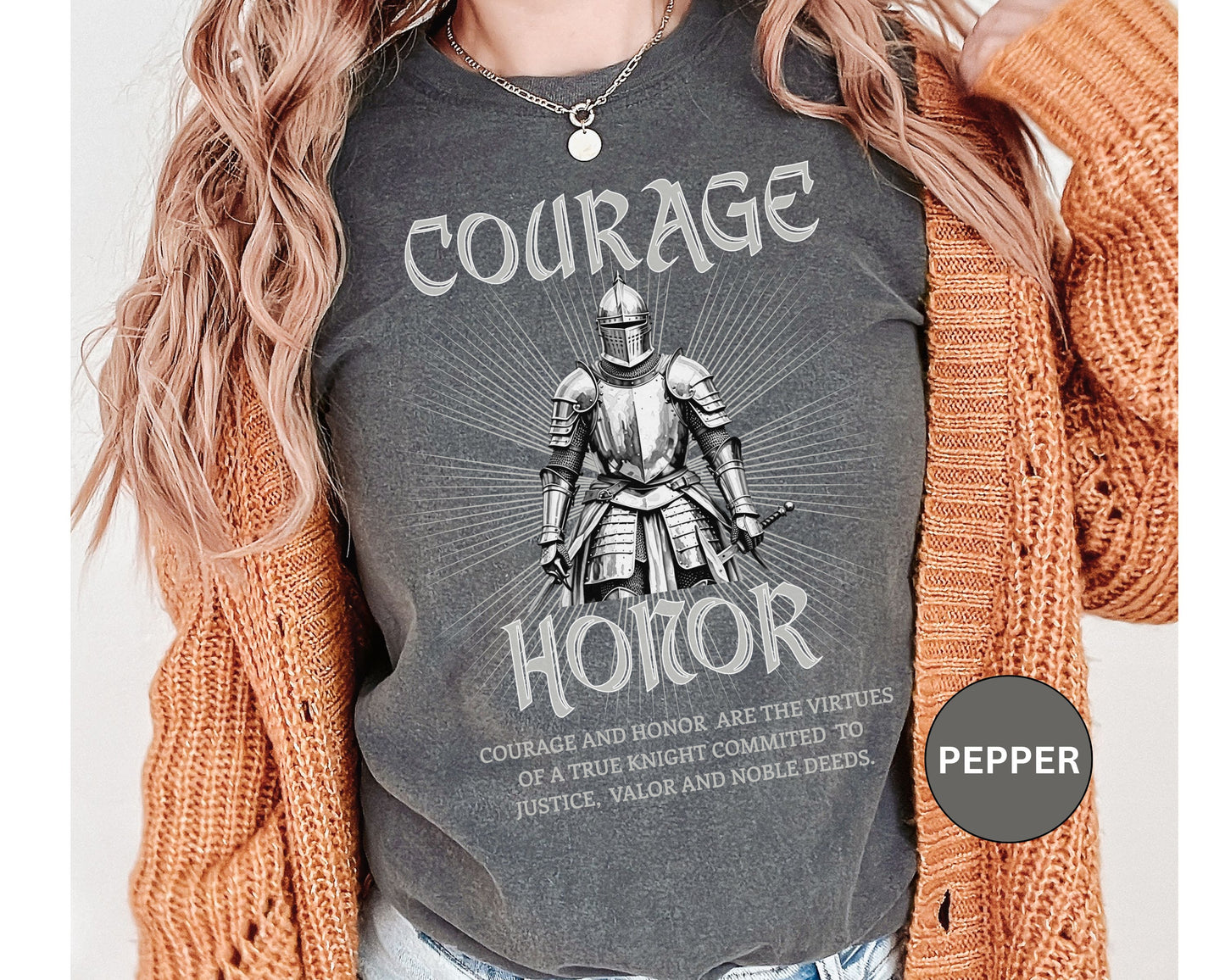 Medieval Knight Courage and Honor T-shirt Renfaire Renaissance Fair Comfortable Festival Tee Perfect Gift for History Lovers Ren-faire Gift T-Shirt Printify