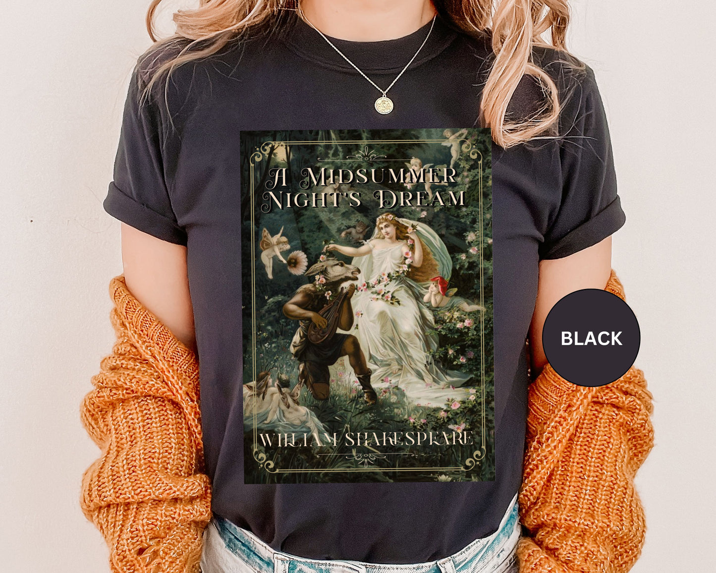 A Midsummer Niight's Dream TShirt William Shakespeare Fan Gift Theatre Lovers Shirt Dark Academia Gift Bookish Merch Playwrite Actor Gift T-Shirt Printify