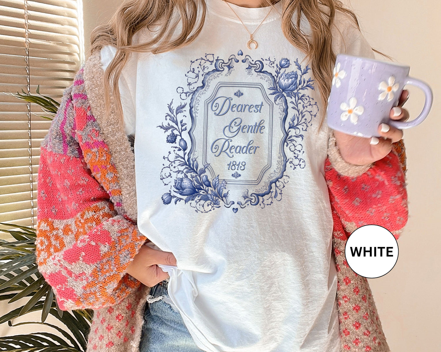 Dearest Gentle Reader Shirt Regency England Ton Society Papers Gift For Bridgerton Fan Historical Drama Romance Reader Gift Bookclub Gift T-Shirt Printify