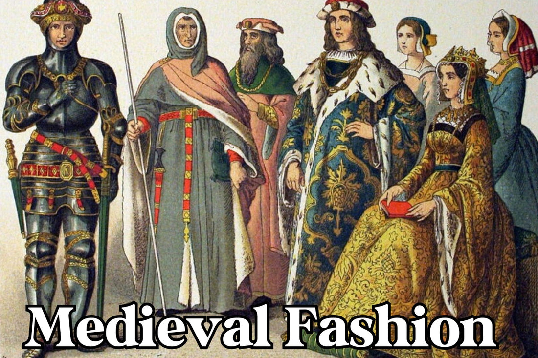 painting showing medieval fashion of men and women