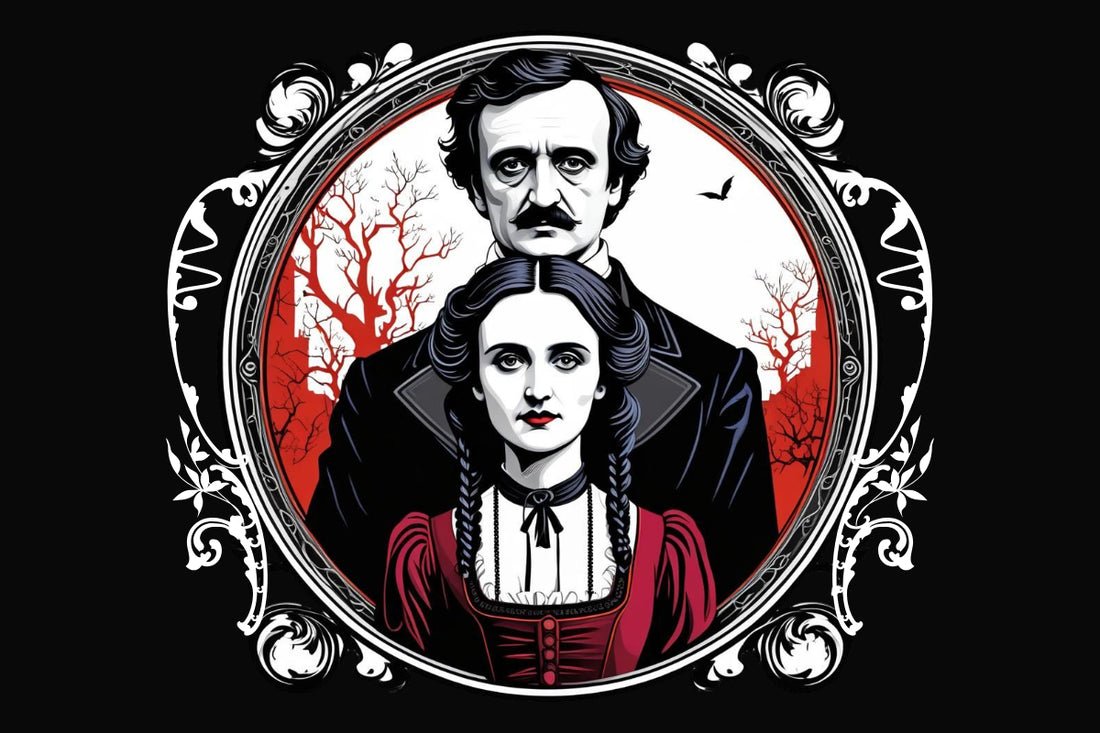 EDGAR ALLAN POE AND WIFE GRAPHIC DESIGN