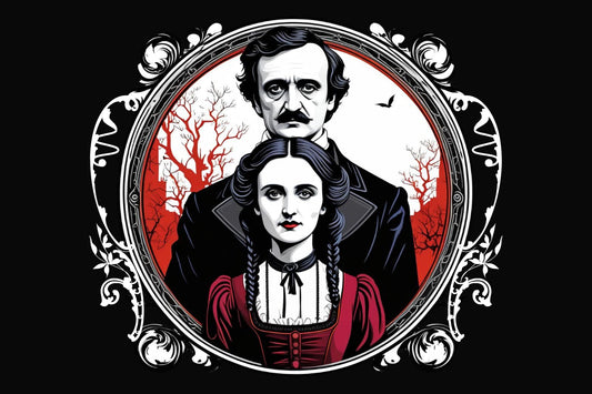 EDGAR ALLAN POE AND WIFE GRAPHIC DESIGN