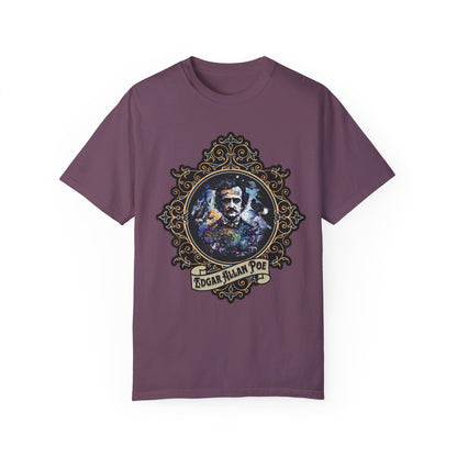 Edgar Allan Poe Shirt, Poet, Poetry Lover Tee, Book, Reading Lover Shirt, Halloween, Gothic, Light Academia Gifts, Comfort Colours TShirt T-Shirt Printify Berry S 