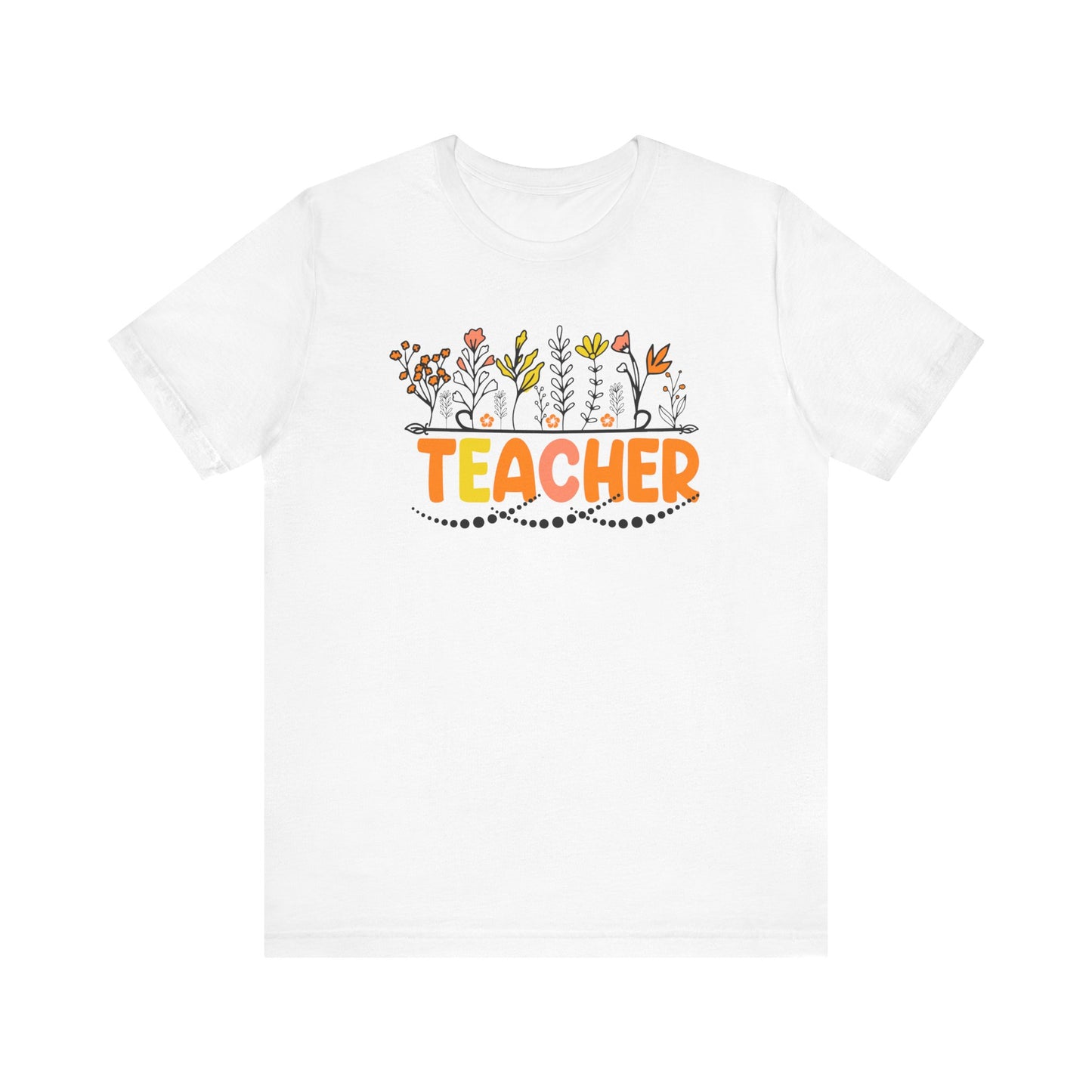 Cute Teacher TShirt Gift, Education Tee, Elementary School Teacher Appreciation, Funny Back To School Shirt, Teacher T-Shirt, Teacher Tee T-Shirt Printify White XS 