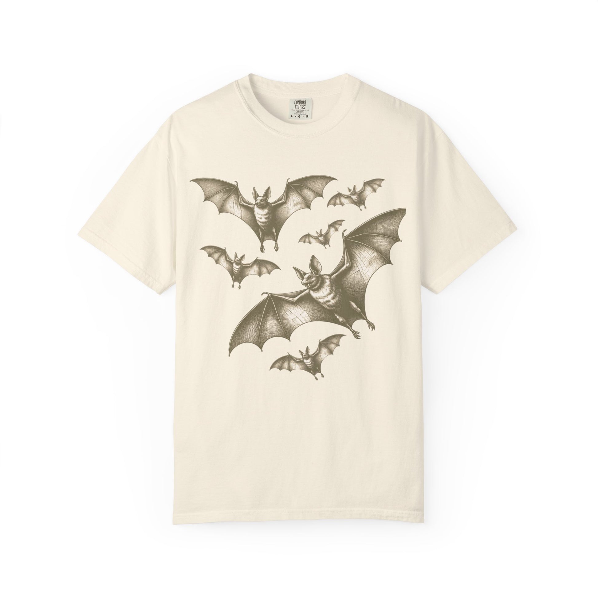 Bat Retro Goth TShirt Vintage Grunge Style Bat Shirt For Halloween Party Spooky Vibes Witchy Dark Academia Comfort Colors Oversized Shirt T-Shirt Printify
