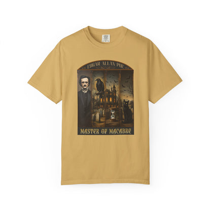 Edgar Allan Poe T-Shirt Gothic Graphic Tee The Raven Nevermore Quote Horror Literature Shirt Dark Academia Aesthetic Halloween Party Gift T-Shirt Printify Mustard S