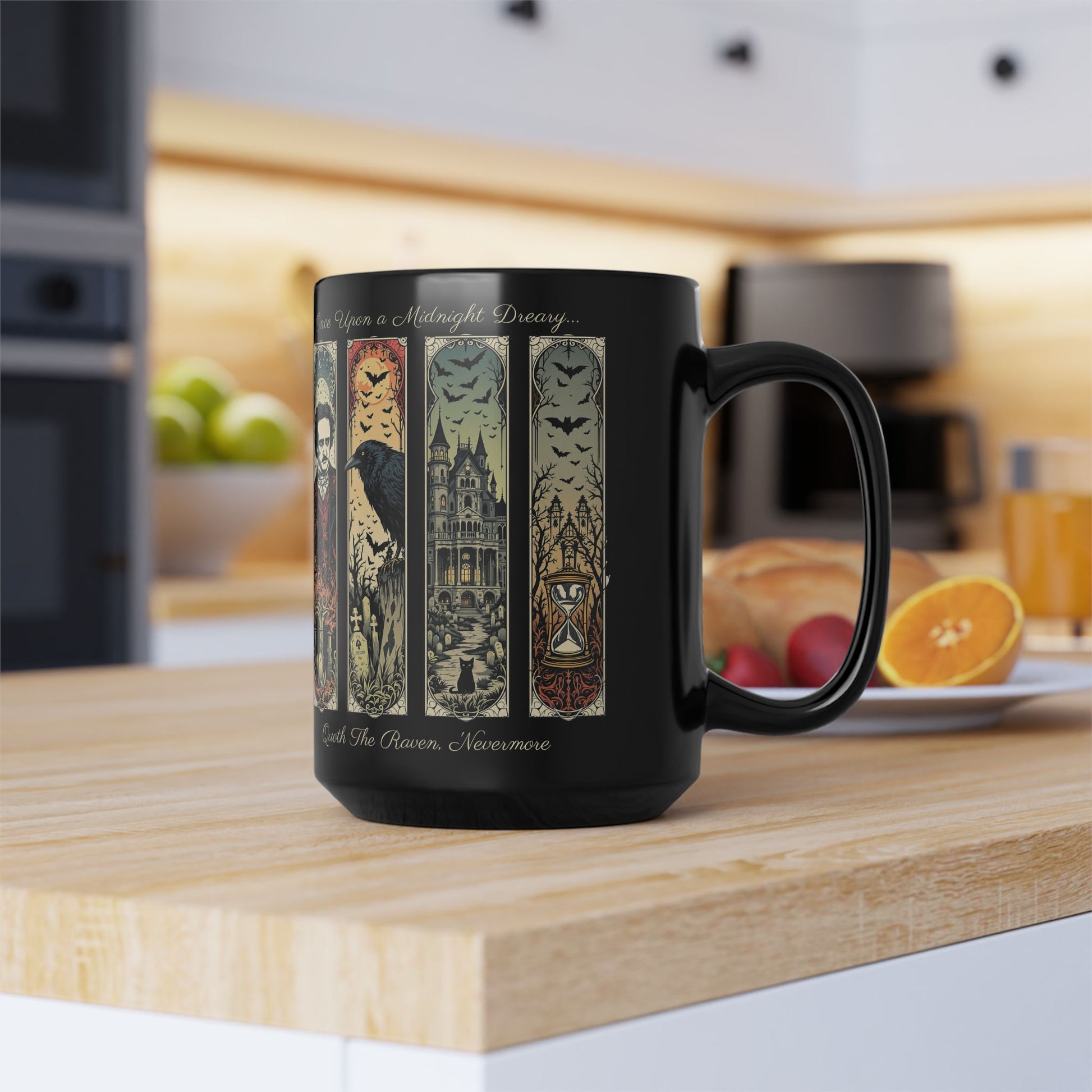 Edgar Allan Poe Mug Gothic Literary Gift For Book Lover Dark Academia Macabre Fall Coffee Cup Halloween Poetember Party Gift For Bookclub Mug Printify