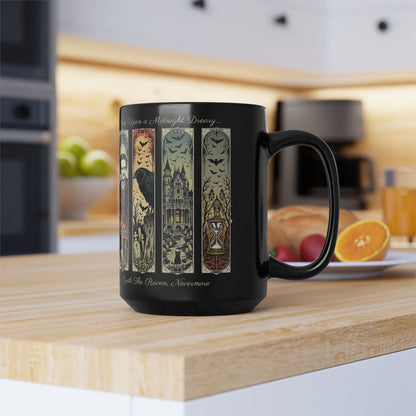 Edgar Allan Poe Mug Gothic Literary Gift For Book Lover Dark Academia Macabre Fall Coffee Cup Halloween Poetember Party Gift For Bookclub Mug Printify