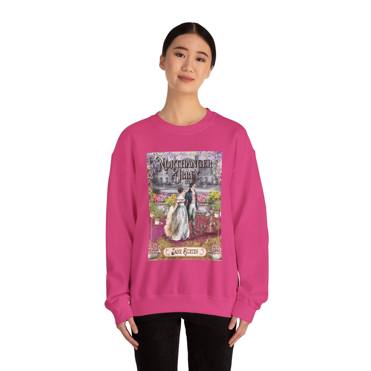 Jane Austen Sweatshirt, Northanger Abbey Historical Romance Sweater, Bookish Literary Jane Austen Fan Art Gift, Gift for Her, Bookclub Shirt Sweatshirt Printify   