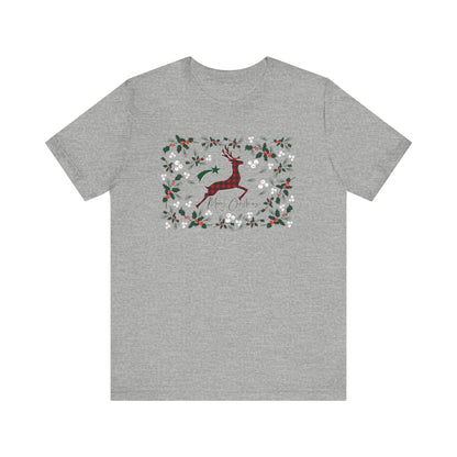 Merry Christmas Plaid Reindeer Shirt, Country Reindeer Shirt, Christmas Family Shirt, Christmas Shirt, Merry Christmas Shirt, Christmas Gift T-Shirt Printify Athletic Heather XS 