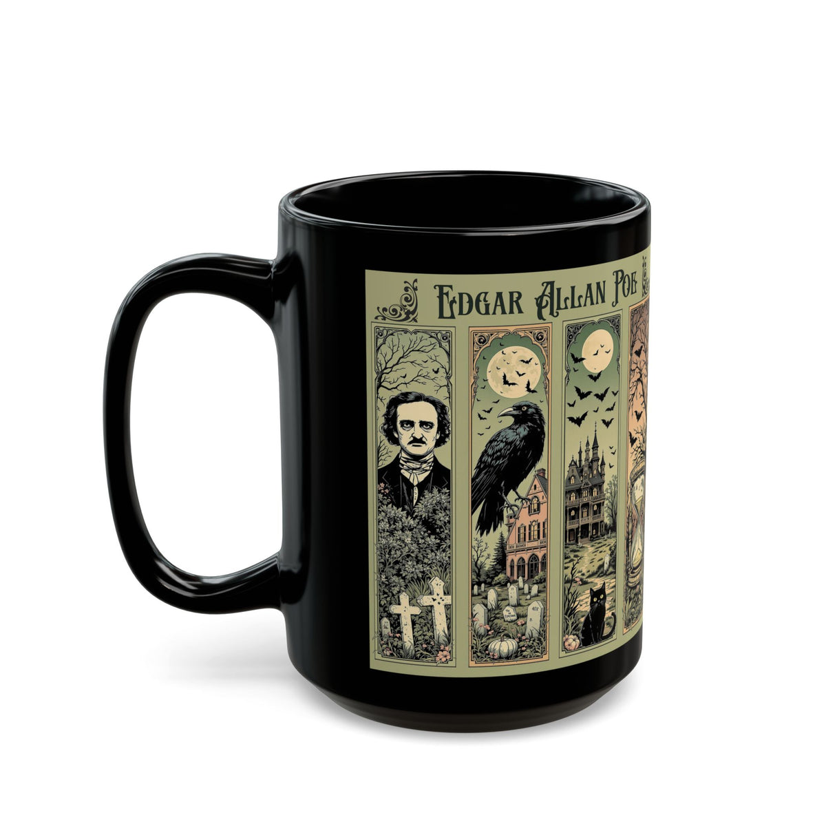 Edgar Allan Poe Mug Gothic Literary Gift For Book Lover Dark Academia Macabre Fall Coffee Cup Halloween Poetember Party Gift For Bookclub Mug Printify