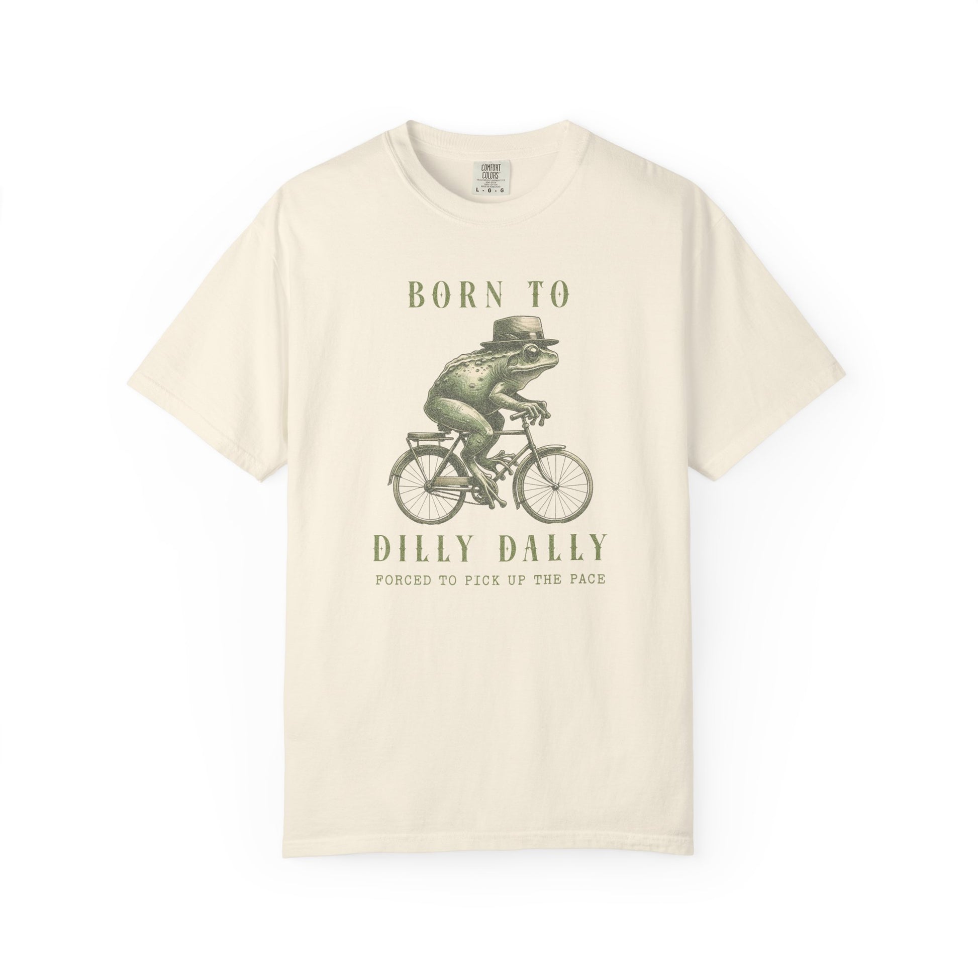 Dilly Dally Funny Frog T-Shirt Retro Froggy Meme Shirt Vintage Frog And Toad Aesthetic Frog Lover Gift For Her Birthday Viral Trendy Shirt T-Shirt Printify Ivory S