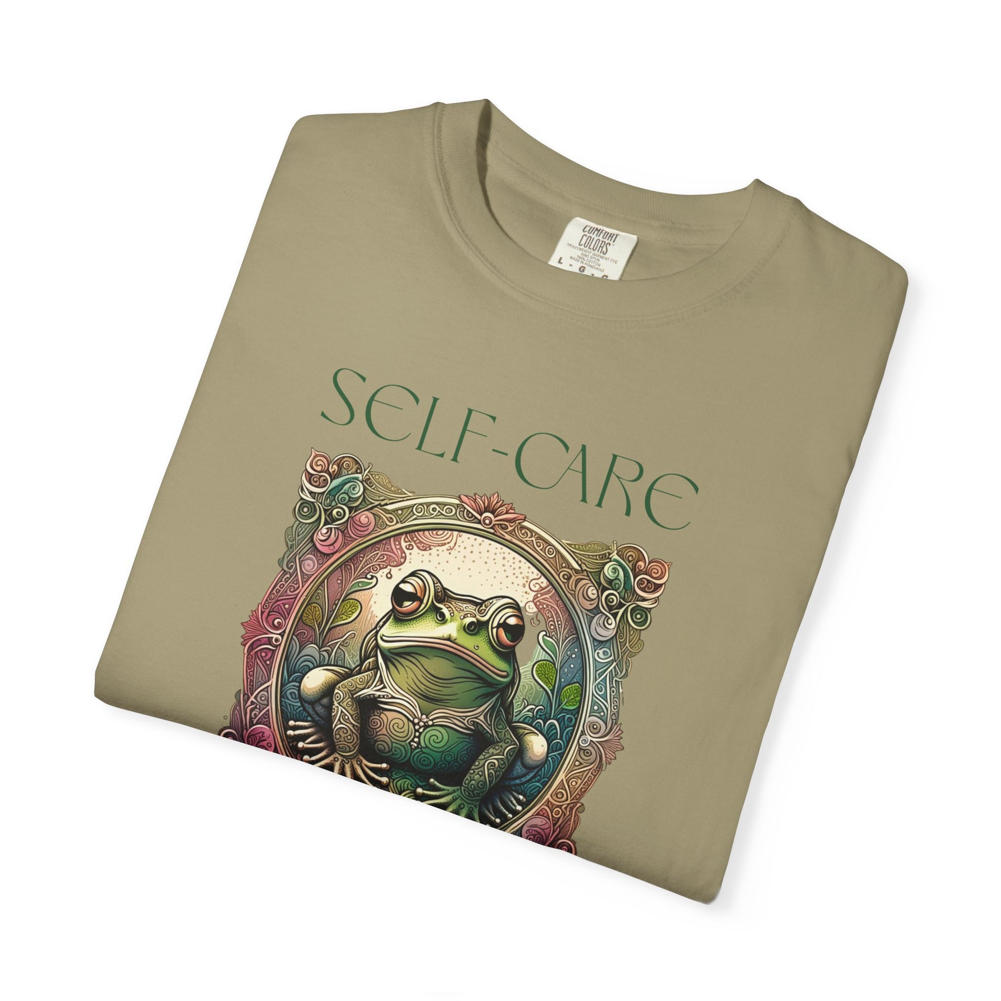 Green Yoga Frog Self-Care Is Toad-ally Important Unisex T-Shirt, Casual Wear, Highlander Fan Gift, T-Shirt Printify