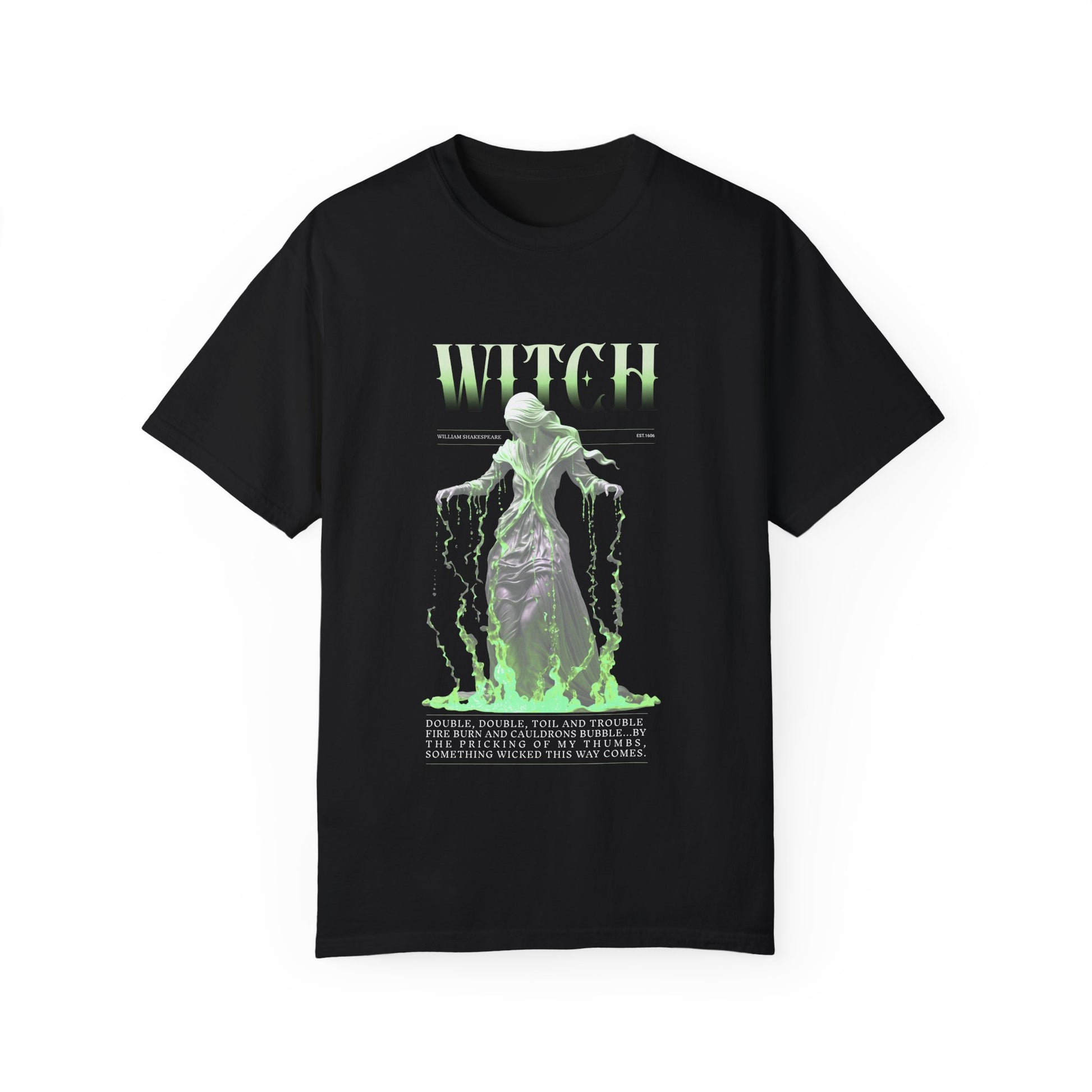 Witchy Vibes Unisex T-Shirt Shakespeare Fan Shirt MacBeth Witches Gothic Dark Literature Lover Gift Dark Academia Renfaire Festival Shirt T-Shirt Printify Black S