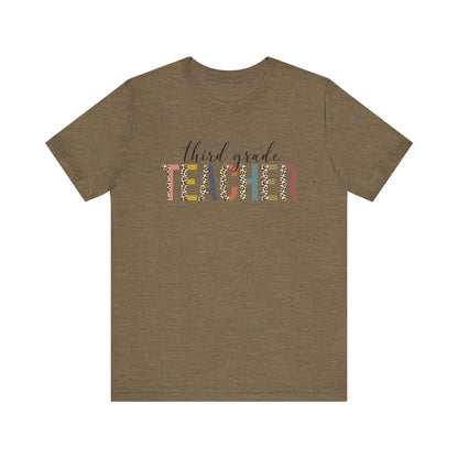 Cute Teacher TShirt Gift, Education Tee, Elementary School Teacher Appreciation, Funny Back To School Shirt, Teacher T-Shirt, Teacher Tee T-Shirt Printify Heather Olive XS 