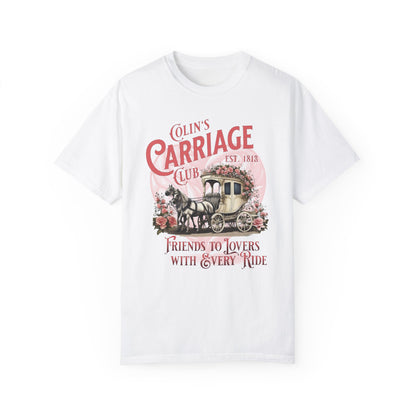 Colins Carriage Club Shirt Regency England Ton Society Gift For Bridgerton Fan Historical Drama Penelope Romance Reader Gift Bookclub Gift T-Shirt Printify White S 