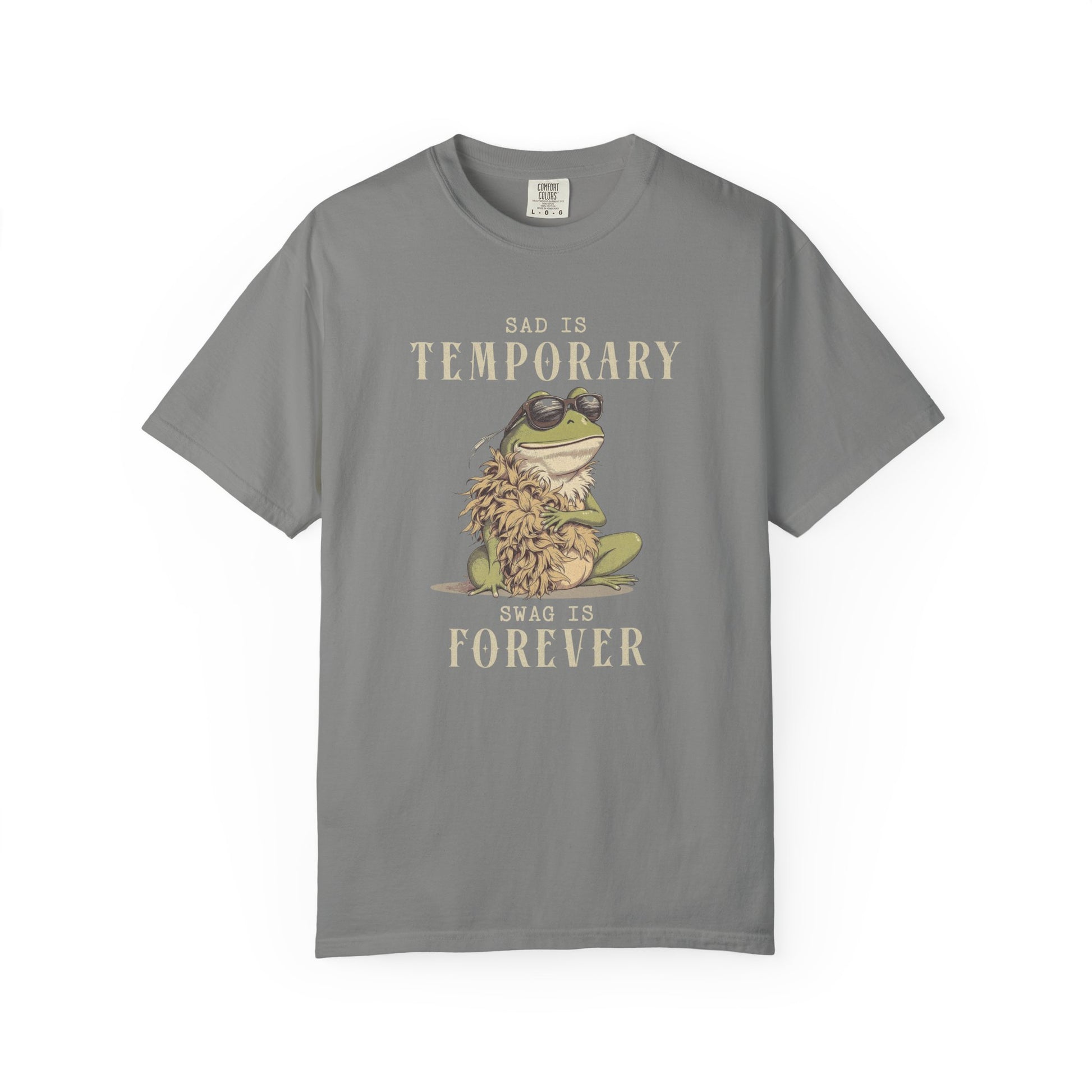 Funny Frog T-Shirt Retro Self Care Froggy Meme Shirt Vintage Frog And Toad Aesthetic Frog Lover Gift For Her Birthday Viral Trendy Shirt T-Shirt Printify Granite S