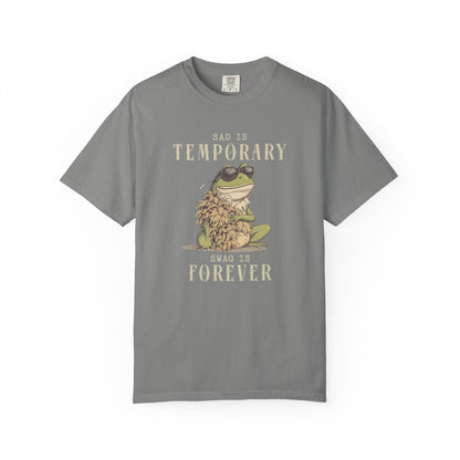 Funny Frog T-Shirt Retro Self Care Froggy Meme Shirt Vintage Frog And Toad Aesthetic Frog Lover Gift For Her Birthday Viral Trendy Shirt T-Shirt Printify Granite S