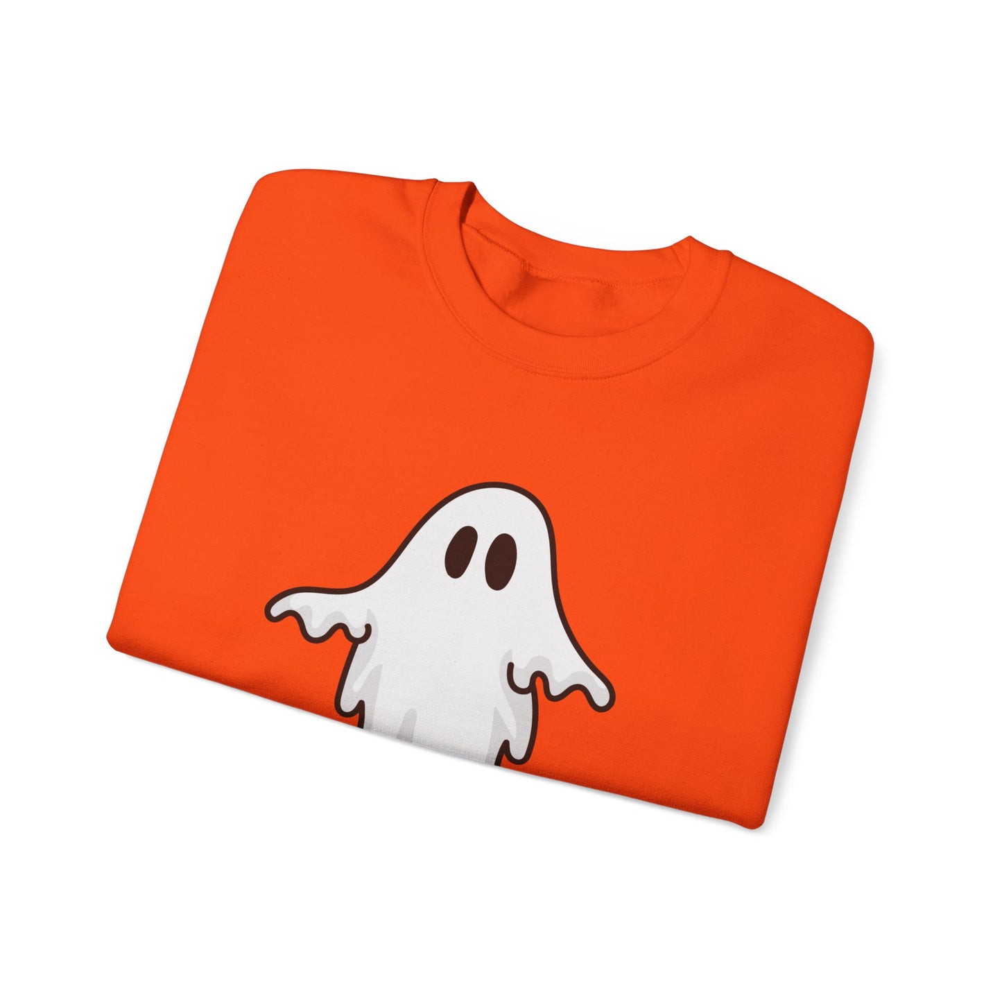 Halloween Ghost Sweatshirt, Cute Ghost Shirt, Spooky Season Sweater, Halloween Party, Autumn or Fall Style Top, Trick or Treating Style, Sweatshirt Printify   