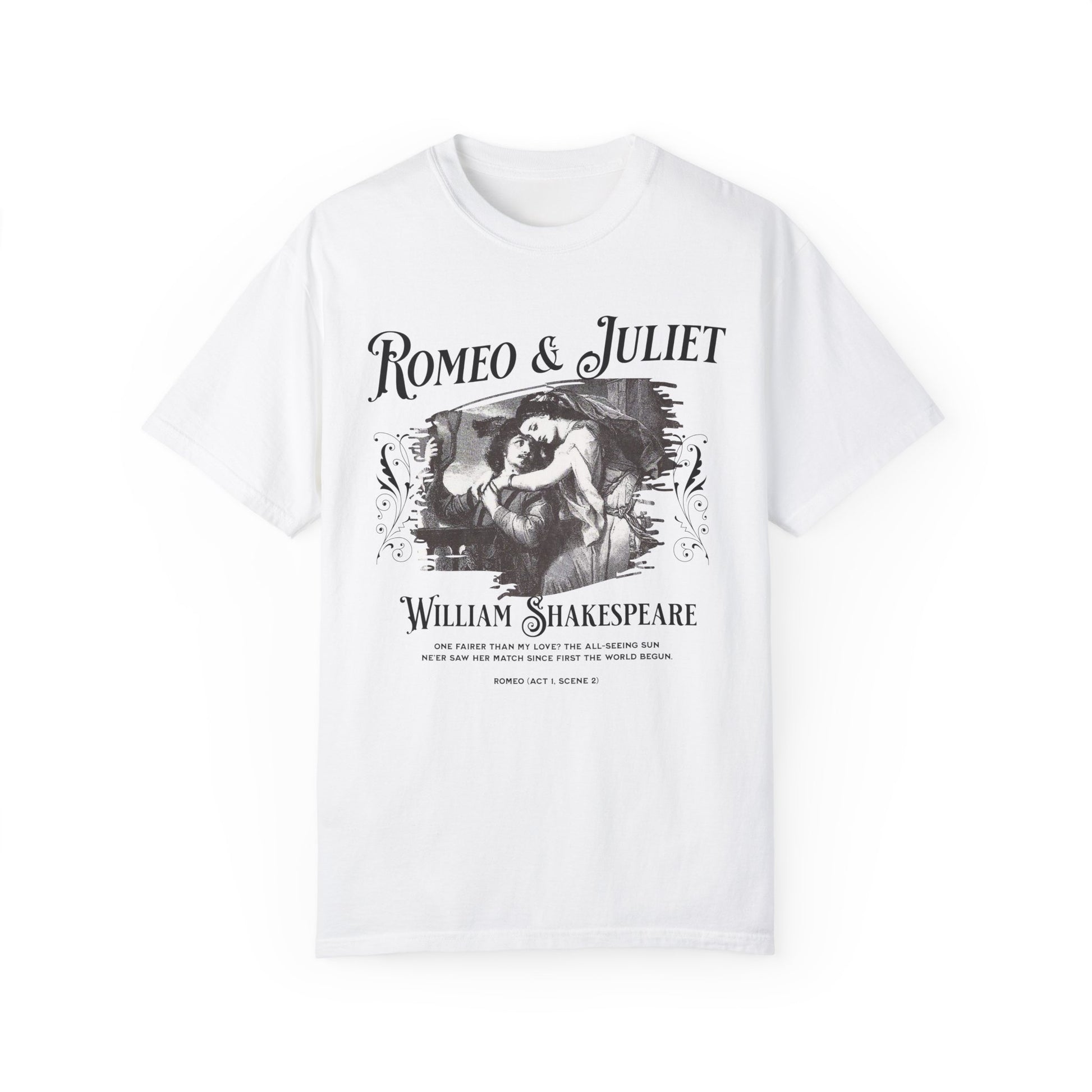 Romeo And Juliet TShirt Gift For William Shakespeare Fan Theatre Lovers Shirt Dark Academia Gift Bookish Merch Playwrite Actor Gift T-Shirt Printify White S 