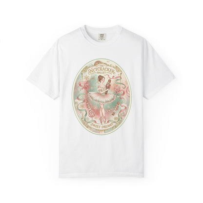Nutcracker Ballet T-Shirt, Sugar Plum Fairy Christmas Tee, Holiday Dance Shirt, Coquette Pastel Christmas Gift T-Shirt Printify White S