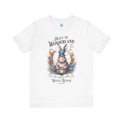 3001 Unisex Jersey Short Sleeve Tee Alice in Wonderland T-Shirt Printify White S 