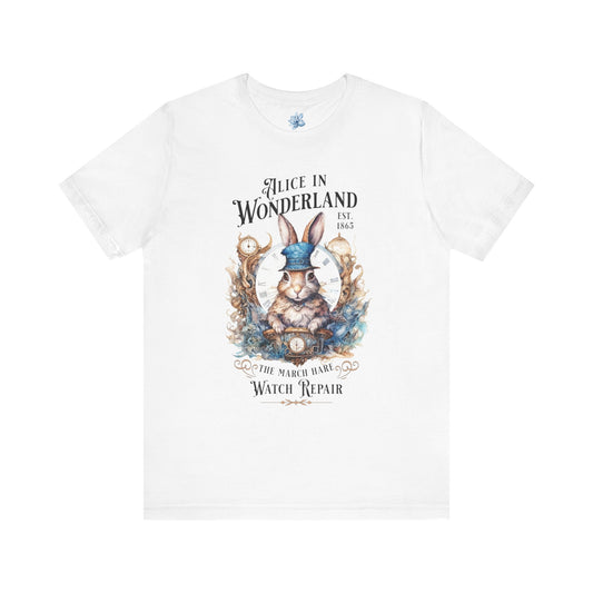 3001 Unisex Jersey Short Sleeve Tee Alice in Wonderland T-Shirt Printify White S 