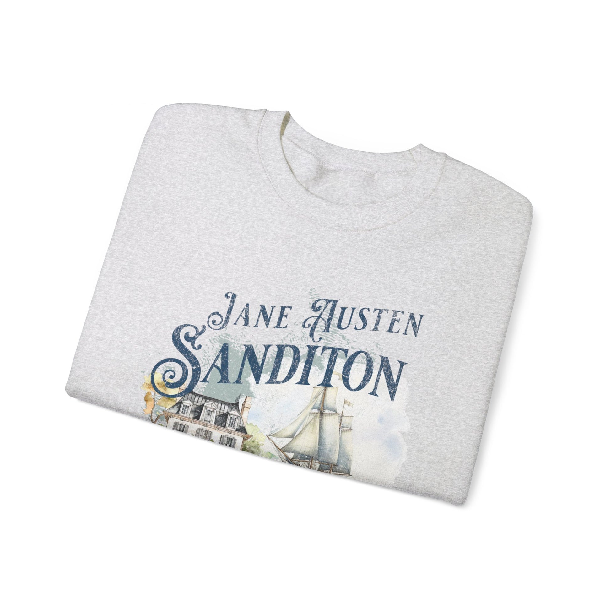 Jane Austen Sweatshirt, Sanditon Historical Romance, Bookish Literary Gift, Jane Austen Fan Art Shirt, Gift for Her, Gift for Readers, Sweatshirt Printify   