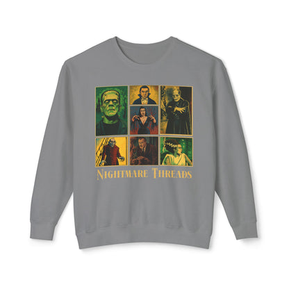Spooky Vintage Crewneck Sweatshirt - Nightmare Threads, Halloween Apparel, Horror Movie Sweatshirt, Unisex Fashion, Cozy Fall Style Sweatshirt Printify