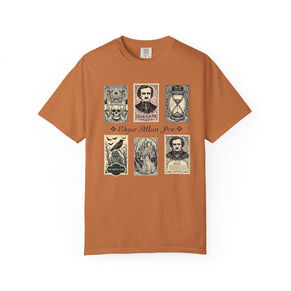 Edgar Allan Poe T-Shirt Gothic Graphic Tee The Raven Nevermore Quote Horror Literature Shirt Dark Academia Aesthetic Halloween Party Gift T-Shirt Printify Yam S