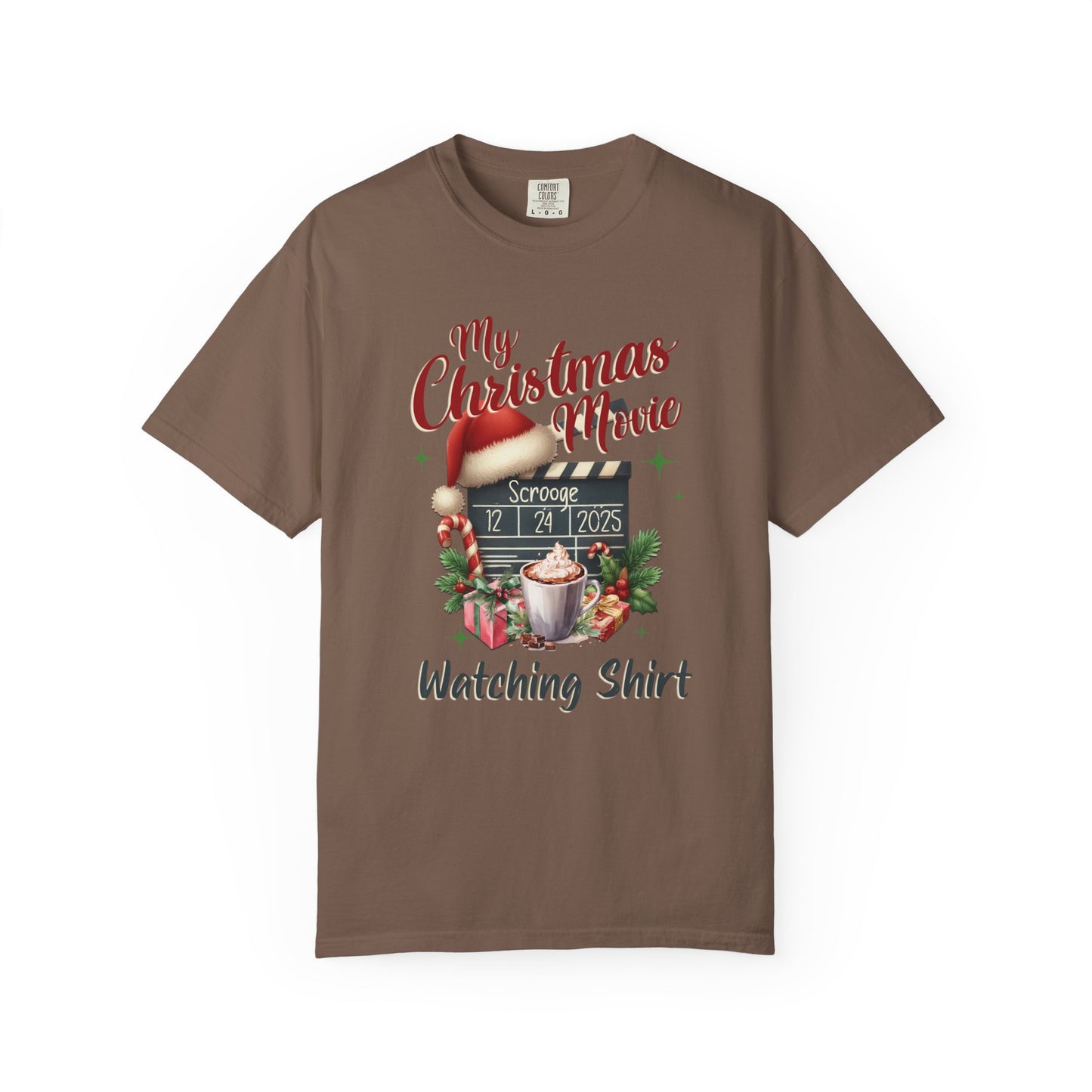 Custom Christmas Movie Watching Shirt, Holiday Movie Sweatshirt, Funny Gift For Her, Festive Shirts, Family Group Shirts, Xmas Keepsake Gift T-Shirt Printify Espresso S