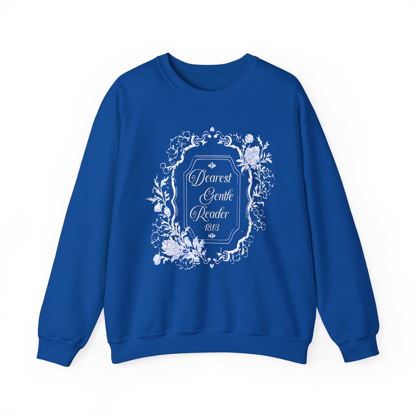 Dearest Gentle Reader Sweatshirt Regency England Ton Society Papers Gift For Historical Romance Fan Drama Romance Reader Gift Bookclub Gift Sweatshirt Printify S Royal 