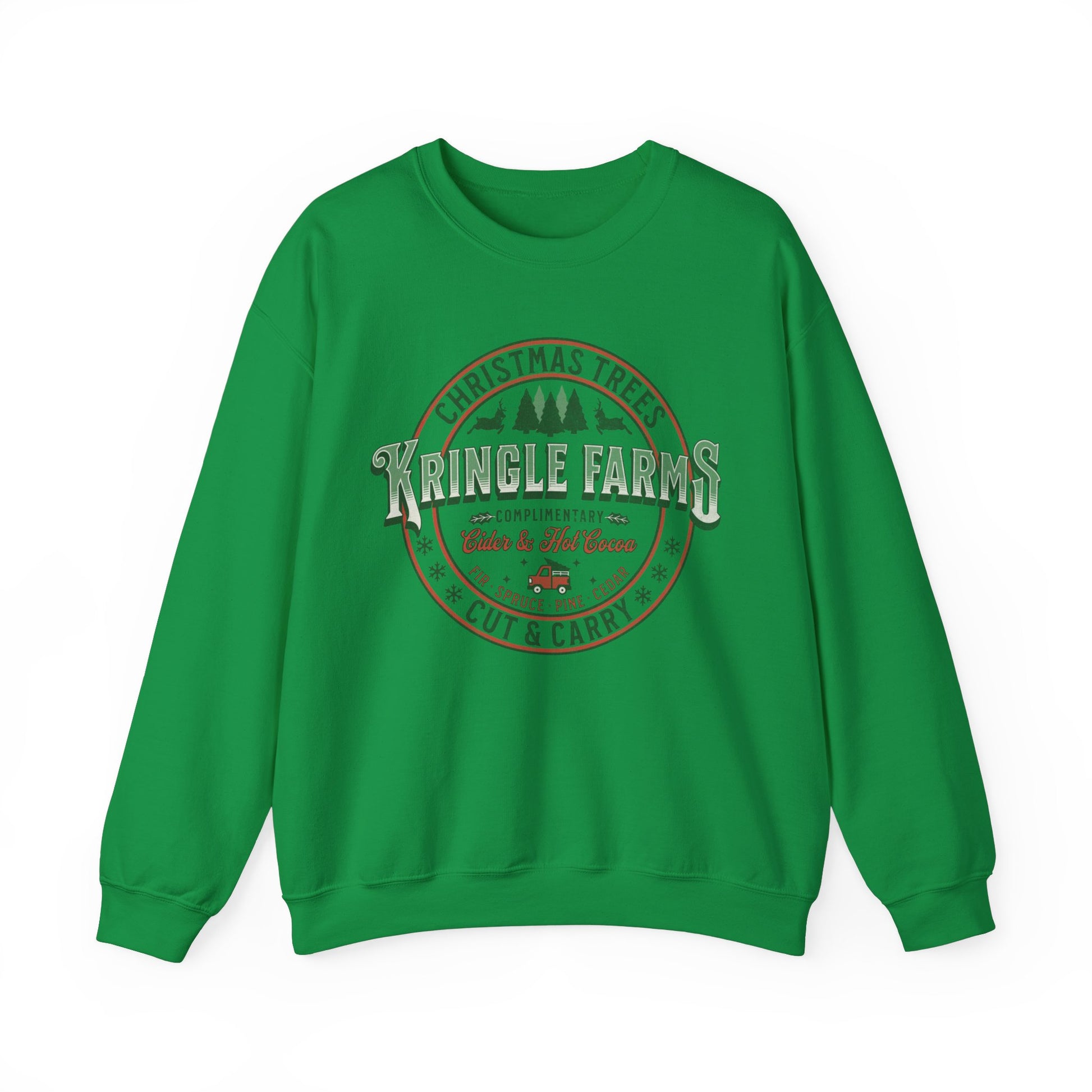 Christmas Tree Farm Shirt, Family Holiday Tradition Tree Cutting Shirt, Family Christmas Vacation Shirts, Christmas Tree Decorating Shirts Sweatshirt Printify S Irish Green 