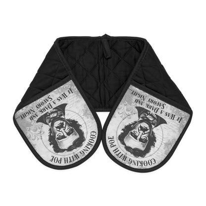 Edgar Allan Poe Oven Mitts for Haunting Kitchen Decor Gothic Gifts for Halloween Decor Party Host Gift Housewarming Bookclub Dark Academia Accessories Printify