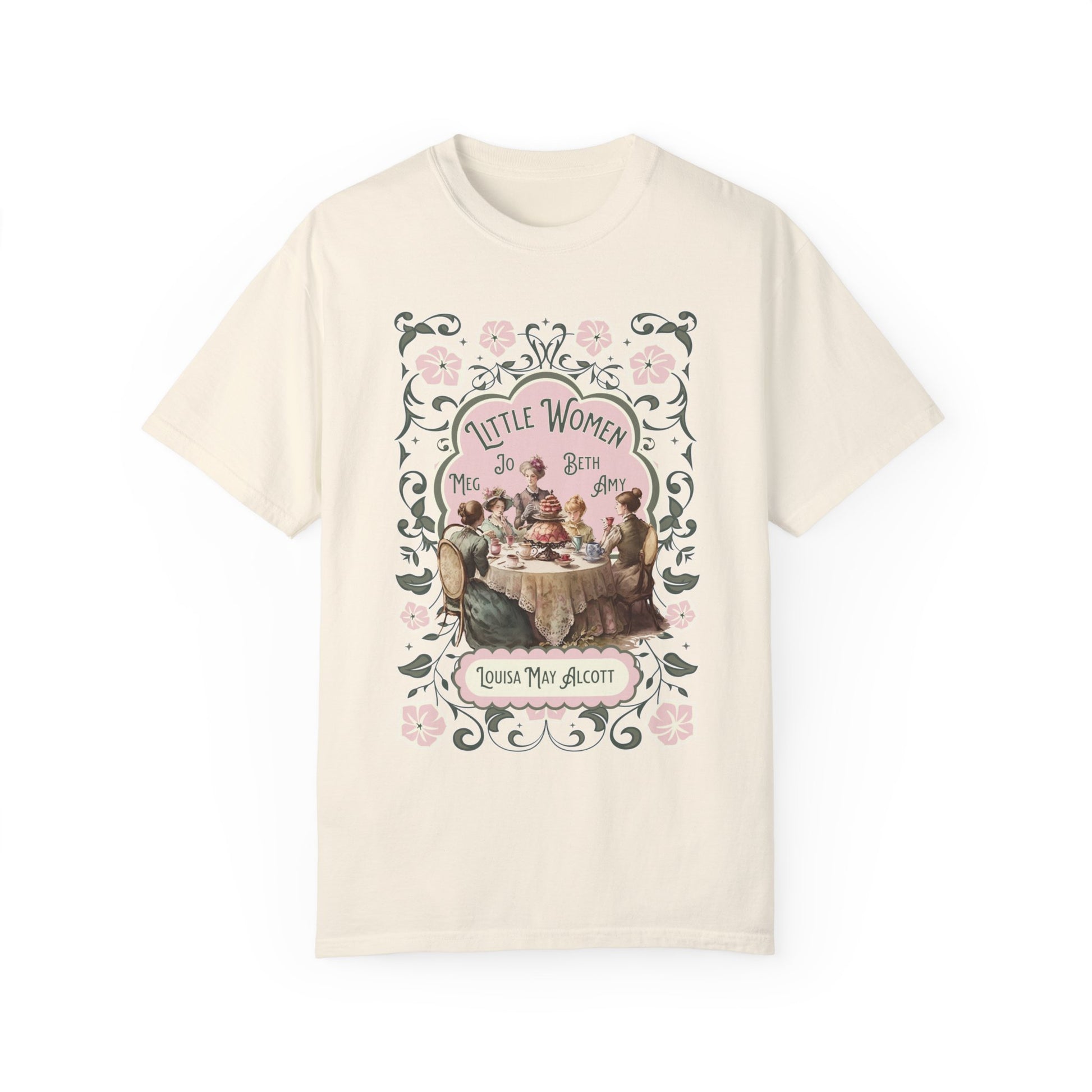 Little Women Comfort Colors T-Shirt, Louisa May Alcott Historical Romance, Bookish Literary Fan Art Tee Gift for Her Bookclub Crewneck Shirt T-Shirt Printify Ivory S 