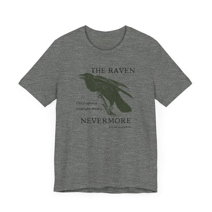 Halloween Vintage The Raven TShirt, Spooky Season Tee, Trick or Treating Shirt, Halloween Party T-Shirt, Edgar Allen Poe, Nevermore, Gothic T-Shirt Printify   