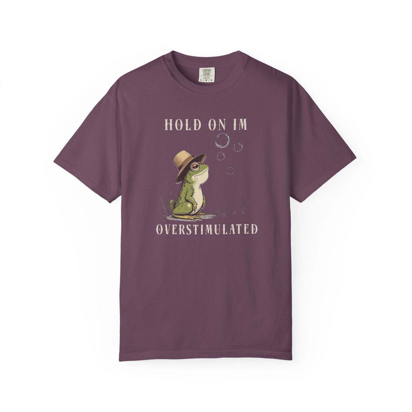 Overstimulated Frog T-Shirt Retro Fun Froggy Meme Shirt Vintage Frog And Toad Aesthetic Frog Lover Gift For Her Birthday Viral Trendy Shirt T-Shirt Printify Berry S