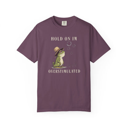 Overstimulated Frog T-Shirt Retro Fun Froggy Meme Shirt Vintage Frog And Toad Aesthetic Frog Lover Gift For Her Birthday Viral Trendy Shirt T-Shirt Printify Berry S