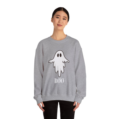 Halloween Ghost Sweatshirt, Cute Ghost Shirt, Spooky Season Sweater, Halloween Party, Autumn or Fall Style Top, Trick or Treating Style, Sweatshirt Printify   