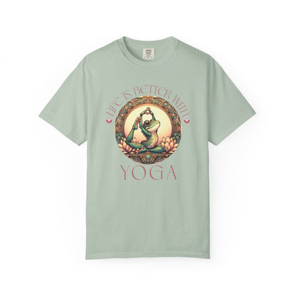 Yoga Frog Life Is Better With Yoga Unisex T-Shirt, Casual Wear, Highlander Fan Gift, T-Shirt Printify Bay S