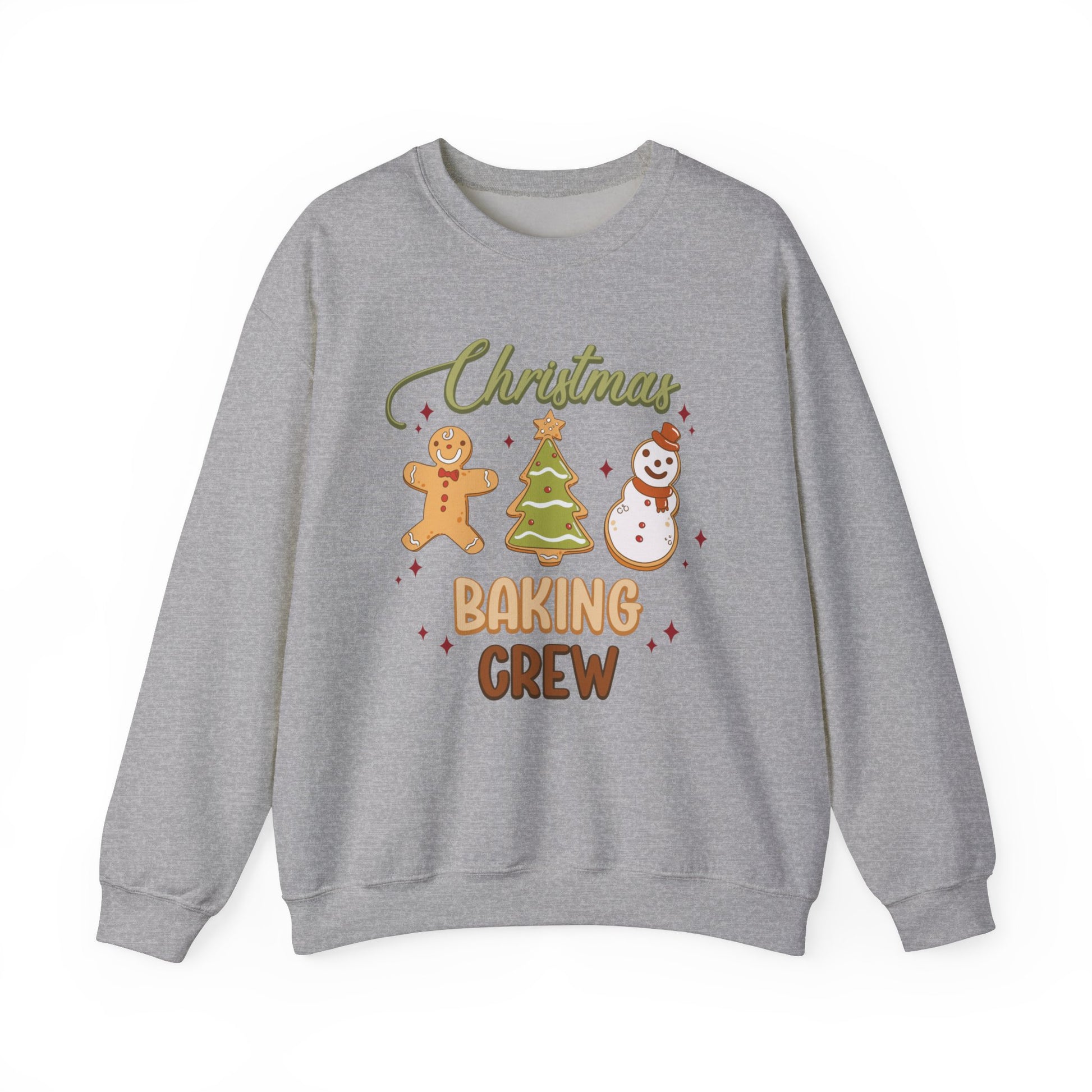 Christmas Baking Crew Sweatshirt, Christmas Baking Team Matching Sweater, Christmas Baking Women's Christmas Shirts, Christmas Cookie Crew Sweatshirt Printify S Sport Grey 