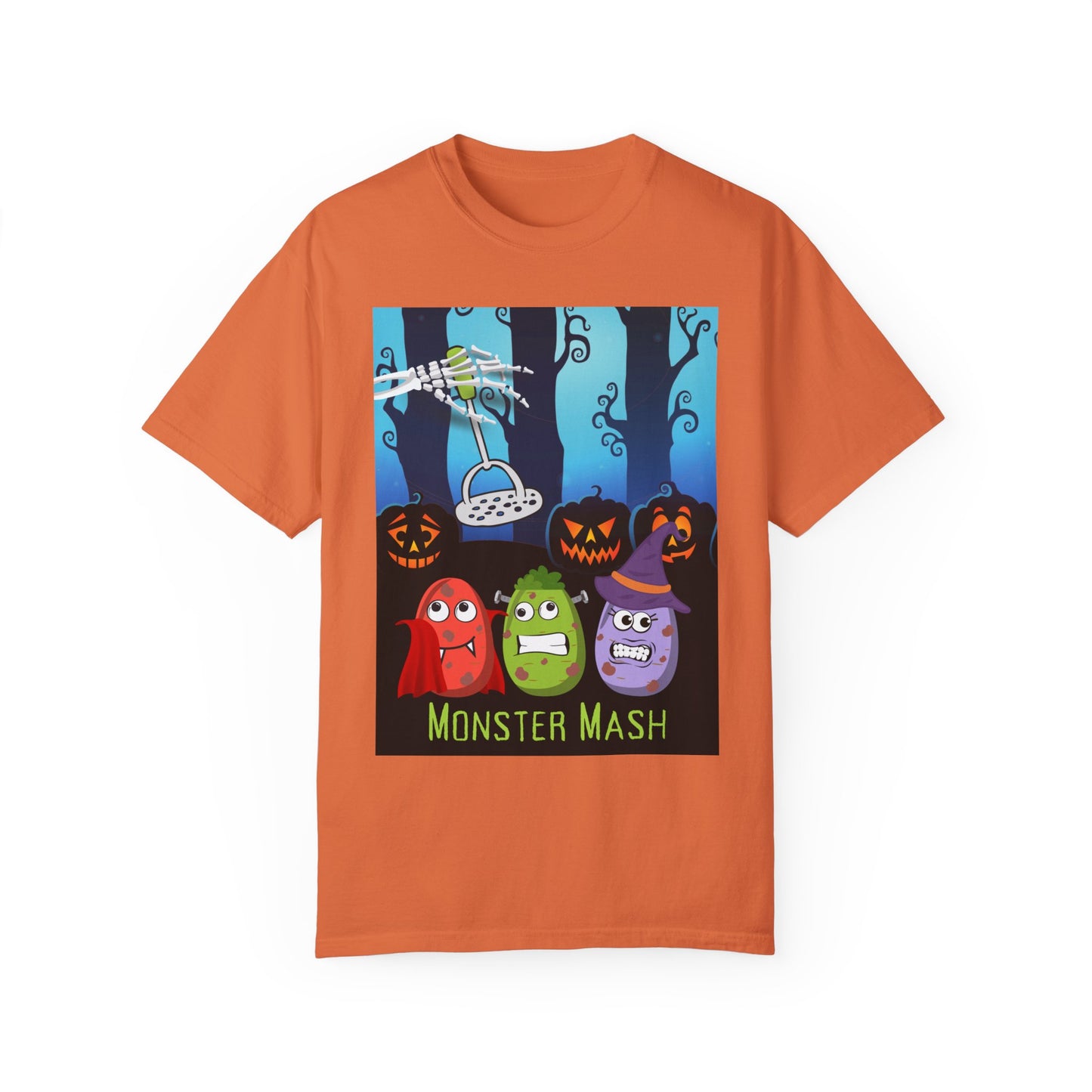 Funny Halloween Monster Mash Comfort Colors Tee, Spoof of the Retro Monster Mash Shirt, Cute Fall Autumn, Halloween T-Shirt, Gift for Friend T-Shirt Printify Burnt Orange S 