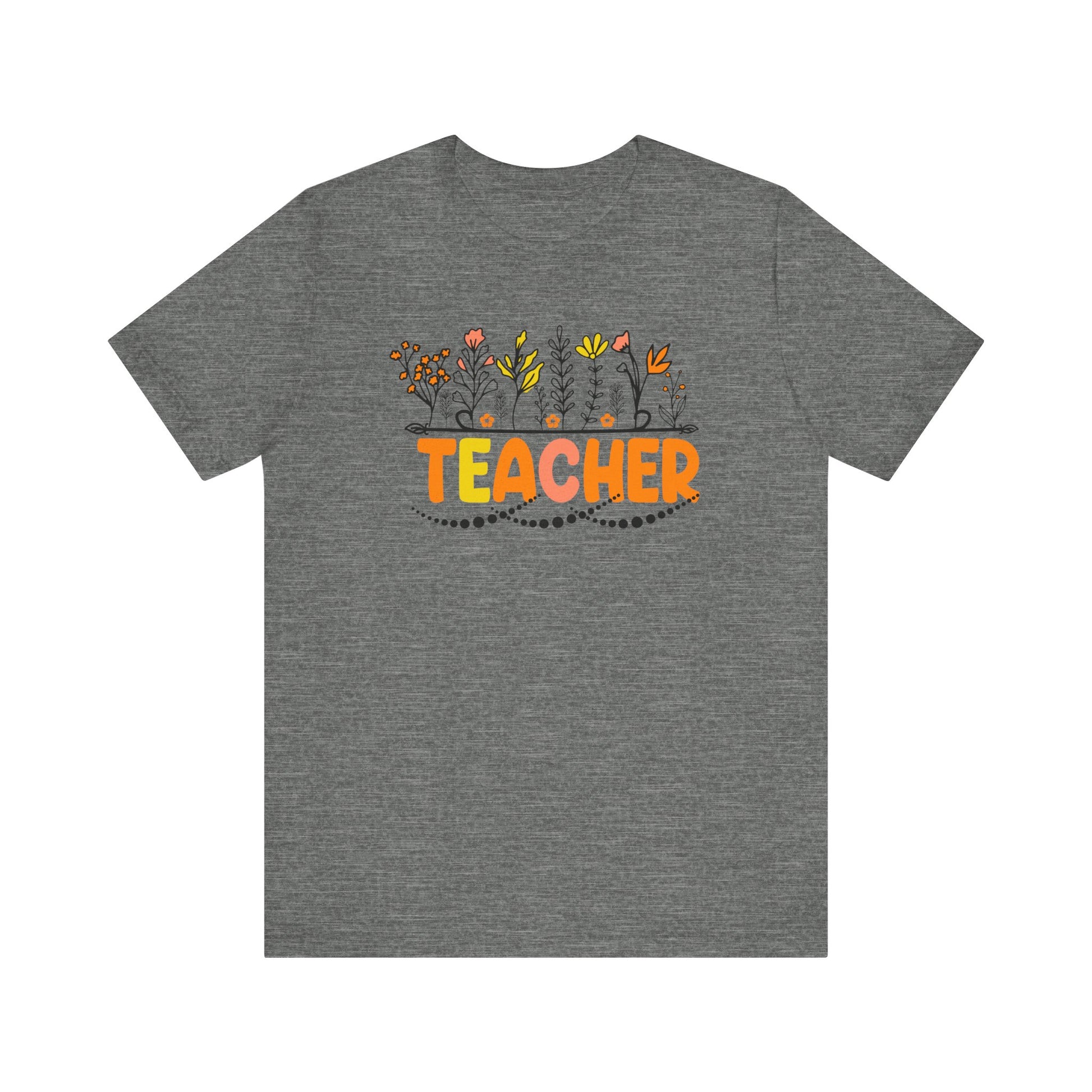 Cute Teacher TShirt Gift, Education Tee, Elementary School Teacher Appreciation, Funny Back To School Shirt, Teacher T-Shirt, Teacher Tee T-Shirt Printify Deep Heather XS 