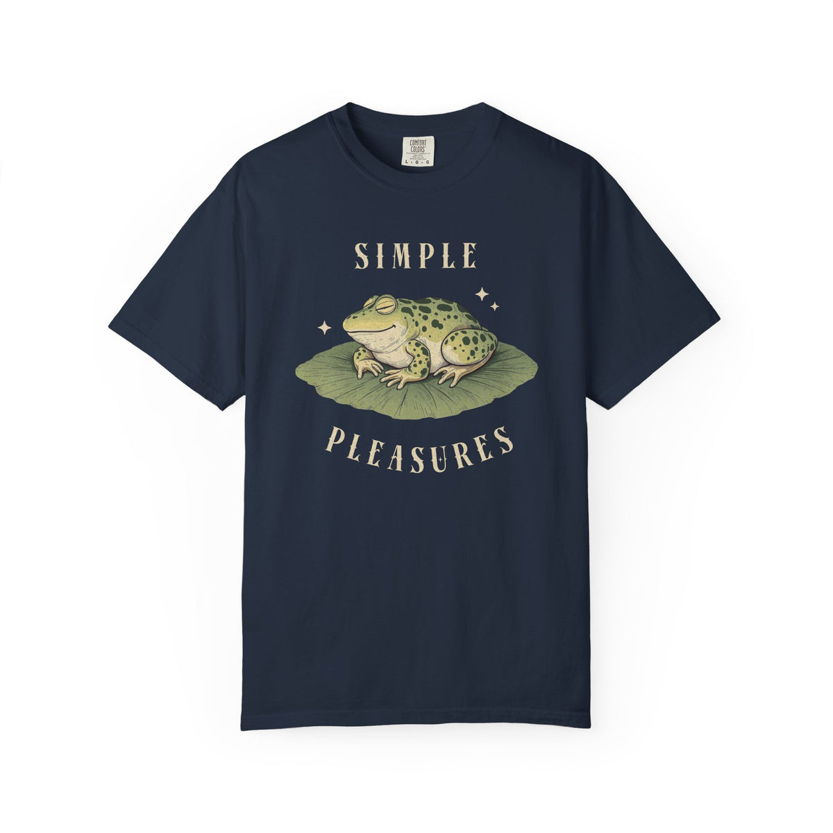 Funny Frog T-Shirt Retro Vibes Froggy Meme Shirt Vintage Frog And Toad Aesthetic Frog Lover Gift For Her Birthday Viral Trendy Shirt T-Shirt Printify Navy S
