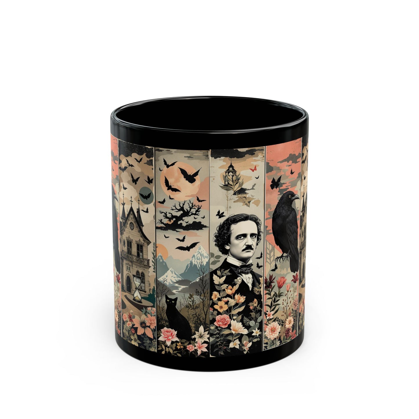 Edgar Allan Poe Mug Gothic Literary Gift For Book Lover Dark Academia Macabre Fall Coffee Cup Halloween Poetember Party Gift For Bookclub Mug Printify