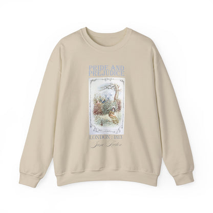 Jane Austen Sweatshirt, Pride & Prejudice Historical Romance Sweater, Bookish Literary Jane Austen Fan Art Gift for Her, Bookclub Shirt Sweatshirt Printify S Sand 